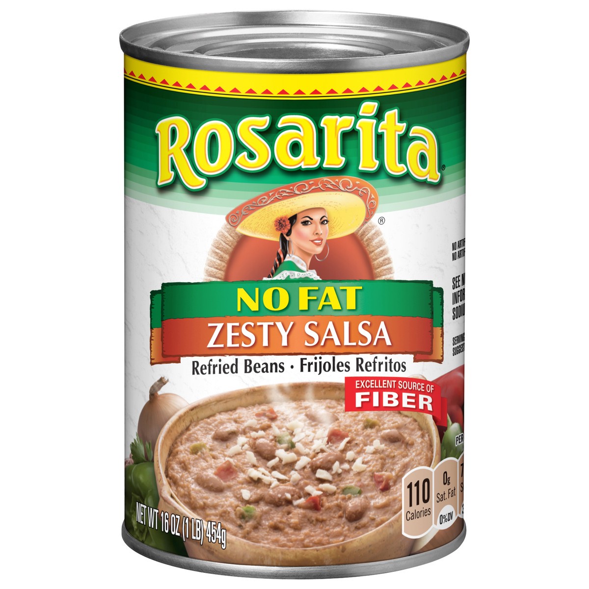 slide 1 of 5, Rosarita Refried Zesty Salsa Beans 16 oz, 16 oz