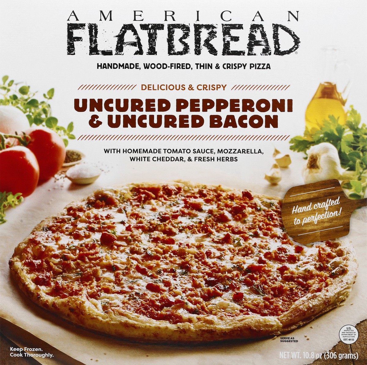 slide 3 of 13, American Flatbread Uncured Pepperoni & Uncured Bacon Pizza, 10.8 oz