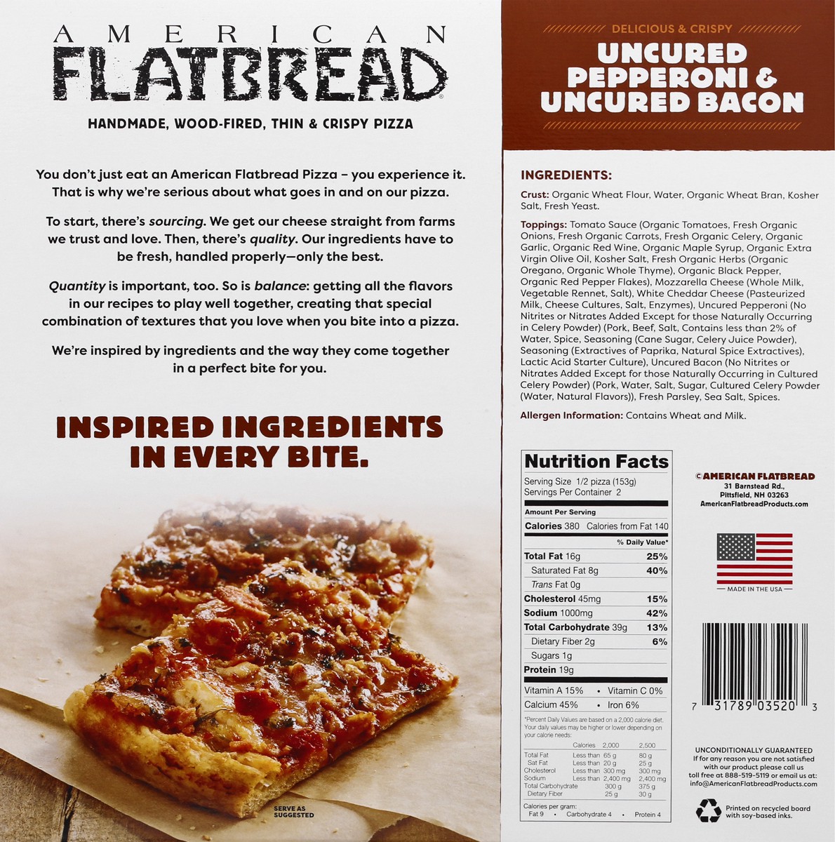 slide 2 of 13, American Flatbread Uncured Pepperoni & Uncured Bacon Pizza, 10.8 oz