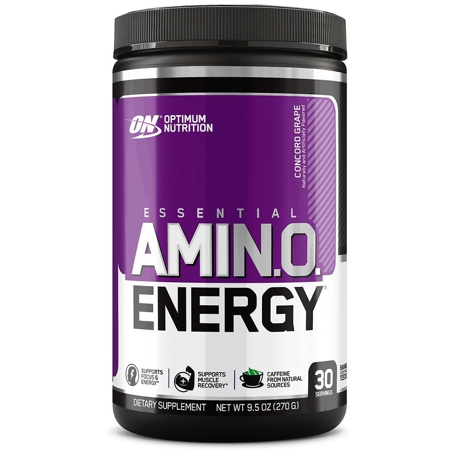 slide 1 of 1, Optimum Nutrition On Essential Amino Energy Concord Grape, 9.5 oz