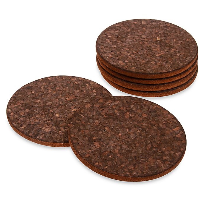 slide 1 of 1, Thirstystone Dark Cork Coasters, 6 ct