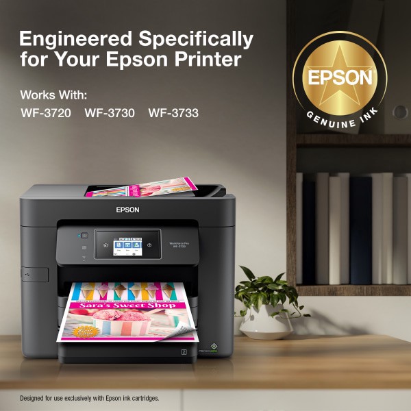 slide 3 of 6, Epson Durabrite Ultra T702Xl-Bcs High-Yield Black And Standard-Yield Cyan/Magenta/Yellow Ink Cartridges, 1 ct