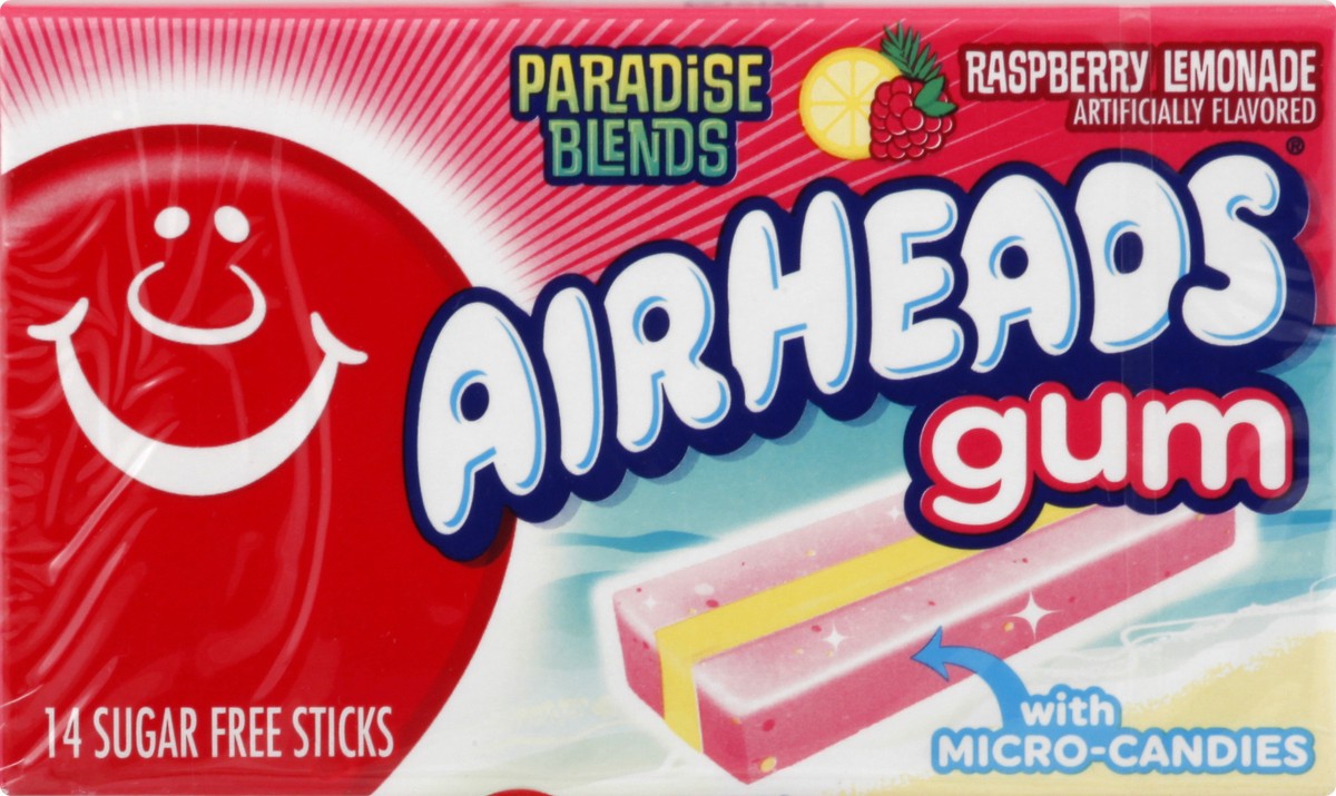 slide 9 of 10, Airheads Gum Raspberry Lemonade, 12 ct