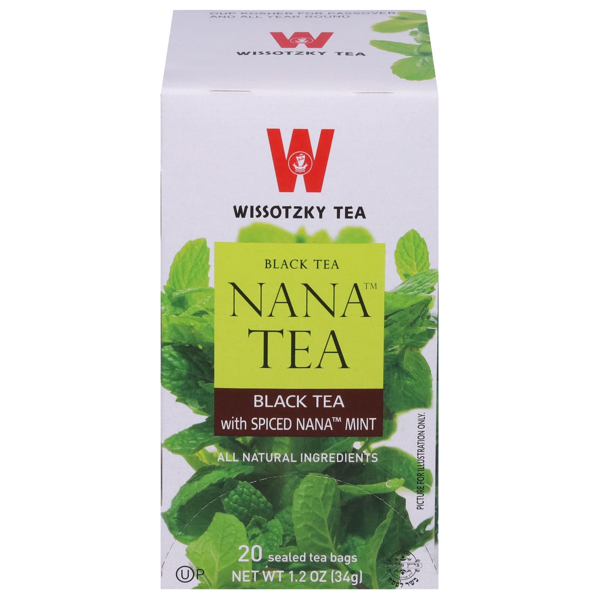 slide 1 of 9, Wissotzky Tea Tea Bags Black Tea with Spiced Nana Mint - 20 ct, 1.5 oz