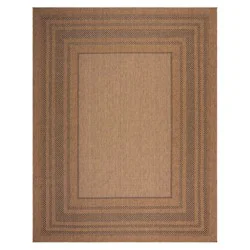 Room & Retreat Tropea Azore Outdoor Rug, 63x84 In, Brown