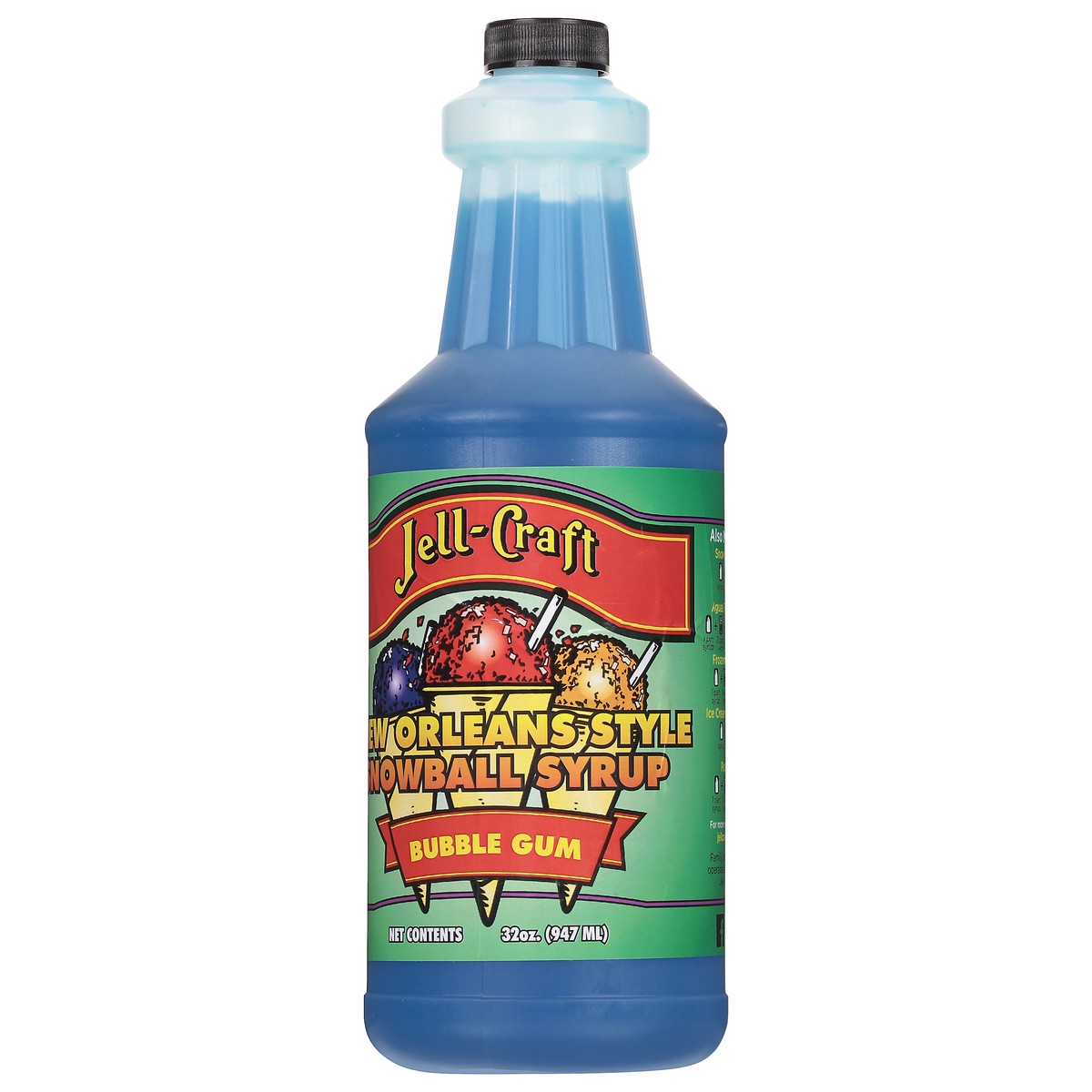 slide 4 of 11, Jell-Craft New Orleans Style Bubble Gum Snowball Syrup 32 oz, 32 oz