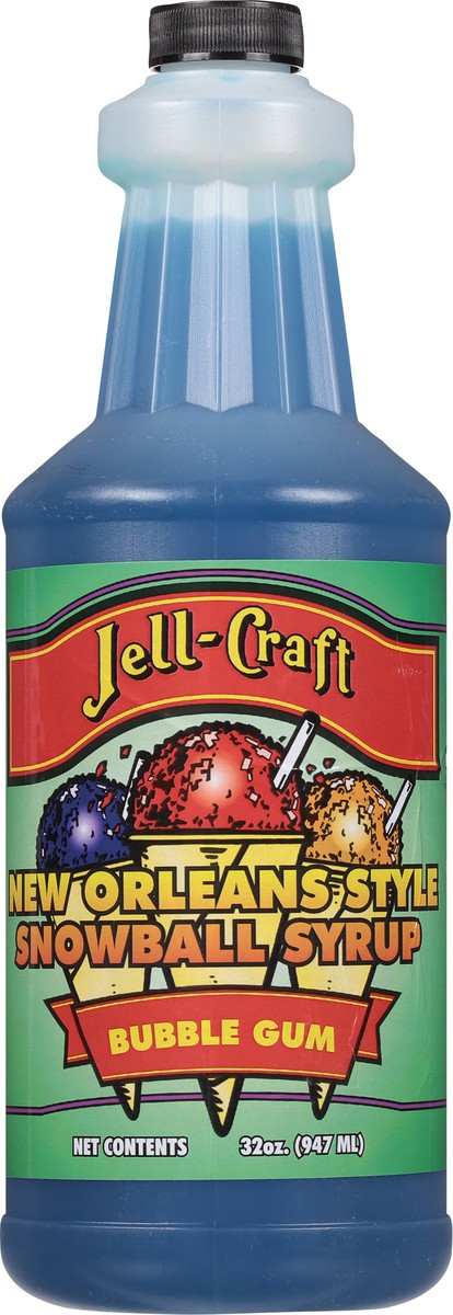 slide 11 of 11, Jell-Craft New Orleans Style Bubble Gum Snowball Syrup 32 oz, 32 oz