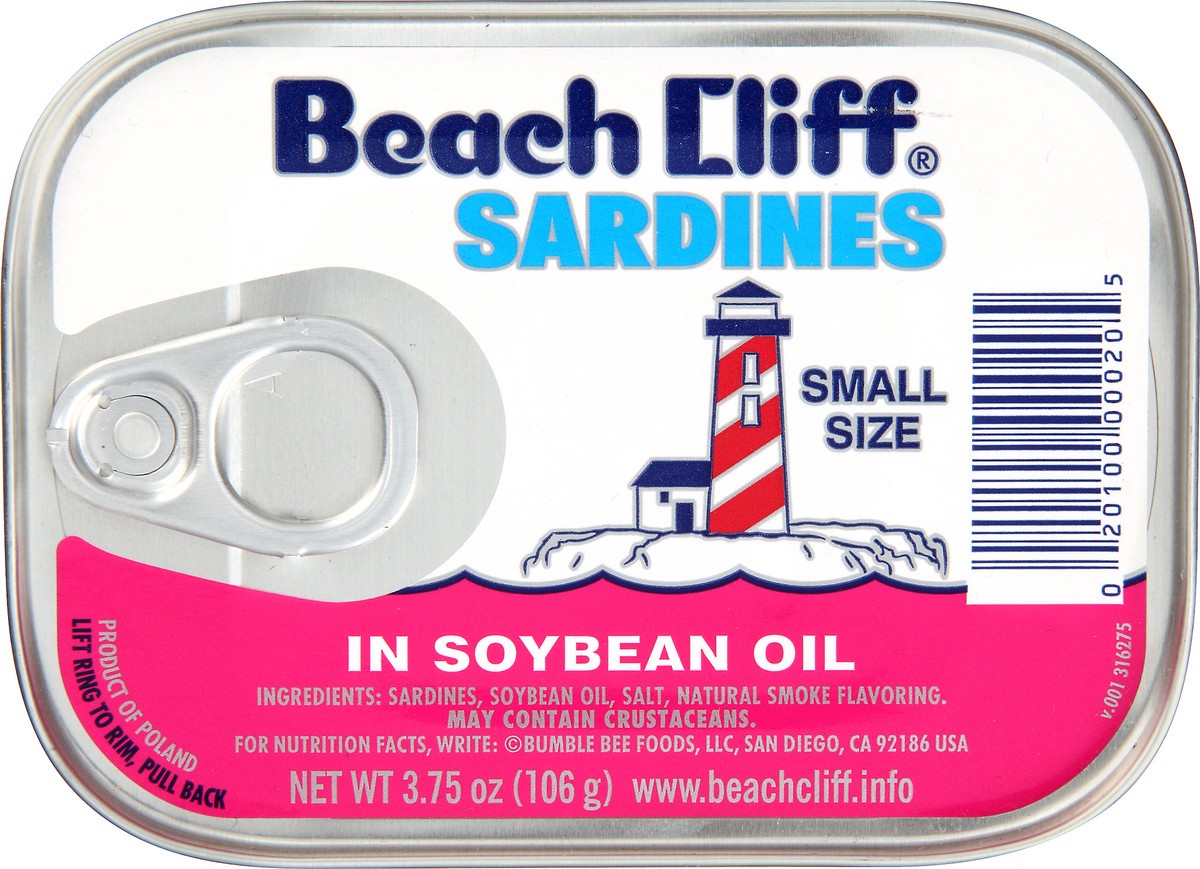 slide 4 of 7, Bumble Bee Beachcliff Small Sardines in Oil Can, 3.75 oz