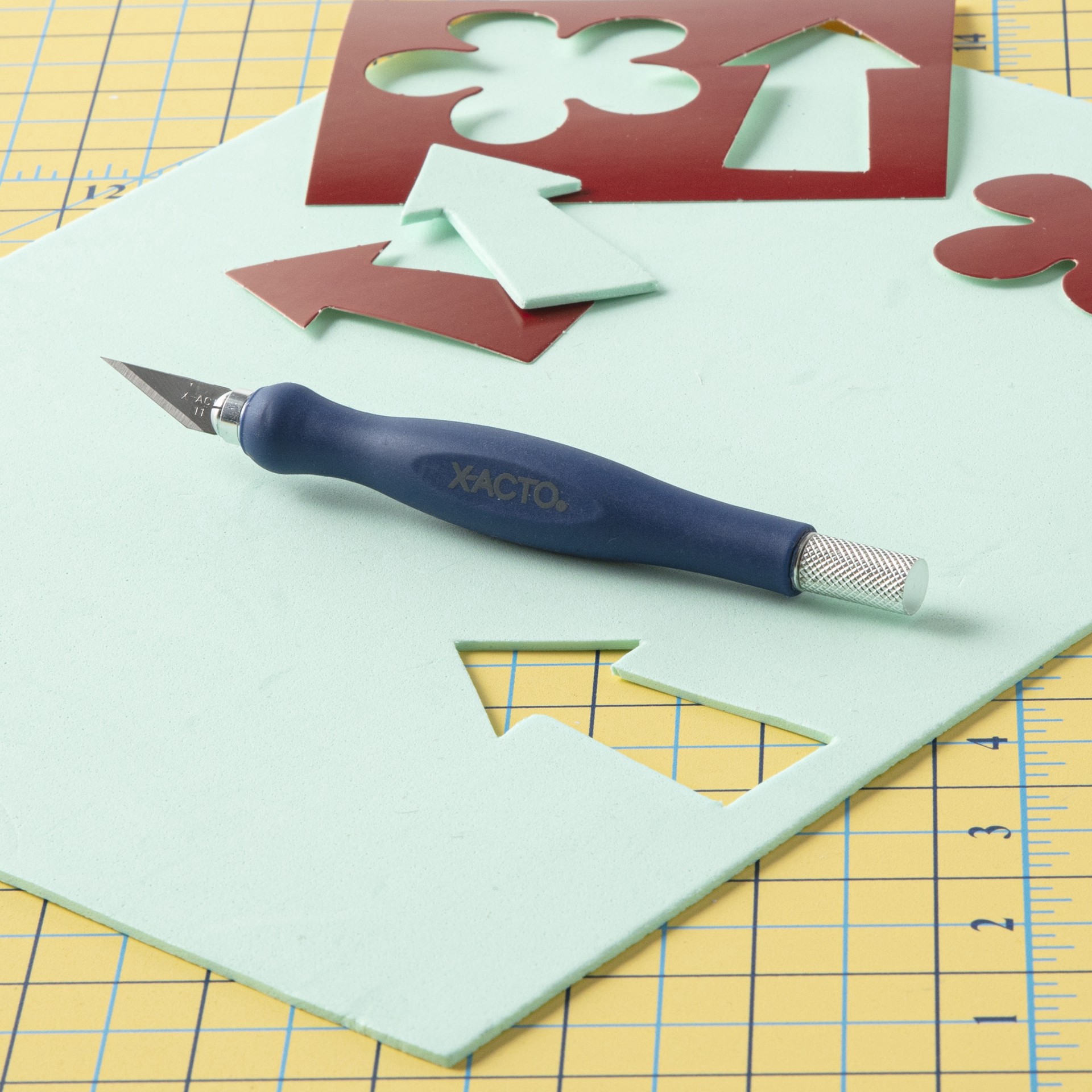 slide 3 of 5, X-Acto Curve Knife With Cap, Blue, 2.8 in x 0.59 in x 8.7 in