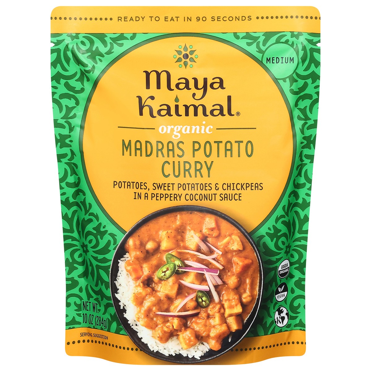 slide 13 of 14, Maya Kaimal Organic Mild Madras Potato Curry 10 oz, 10 oz