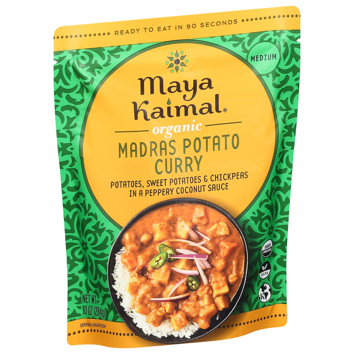 slide 8 of 14, Maya Kaimal Organic Mild Madras Potato Curry 10 oz, 10 oz