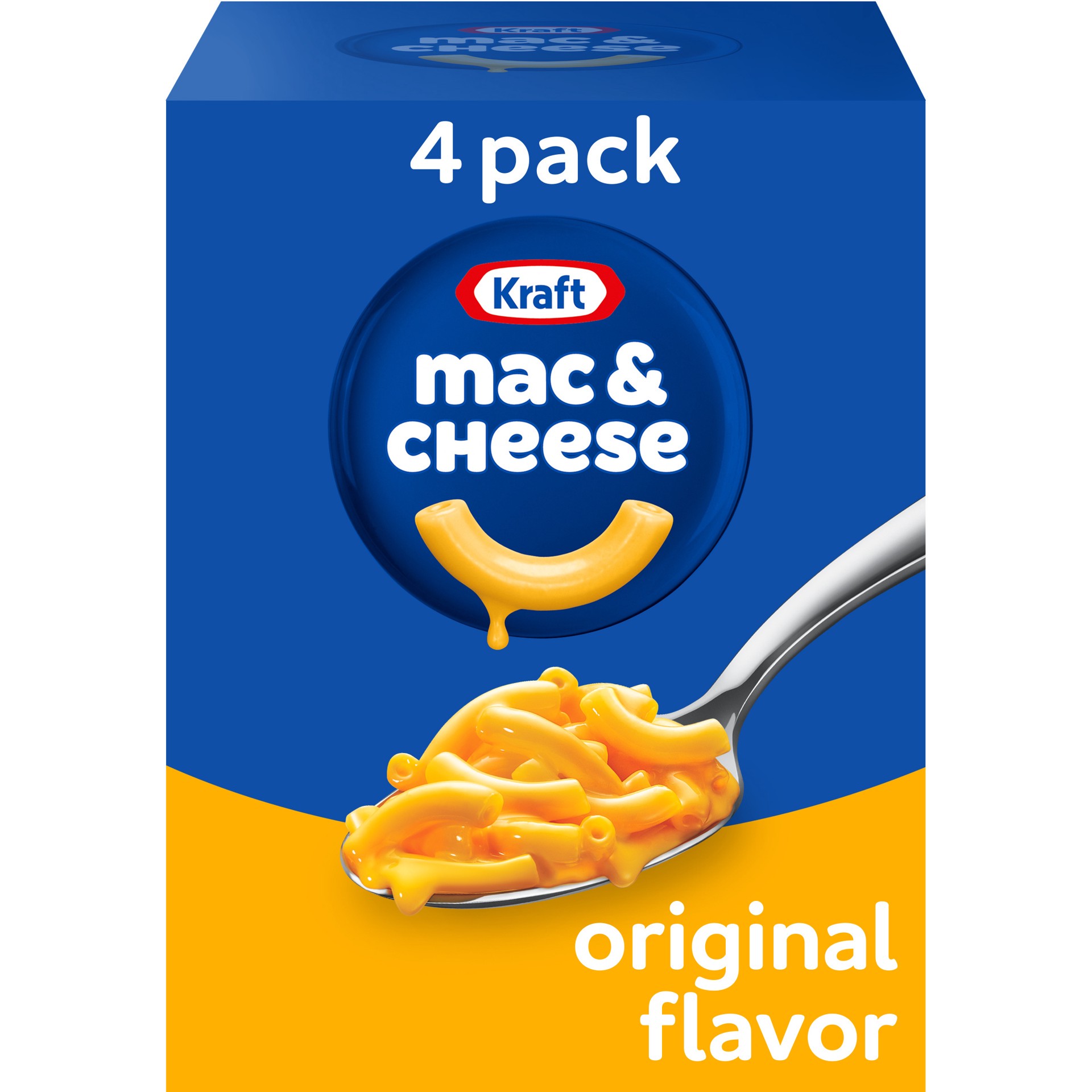 slide 1 of 5, Kraft Original Mac & Cheese Macaroni and Cheese Dinner, 4 ct Pack, 7.25 oz Boxes, 4 ct