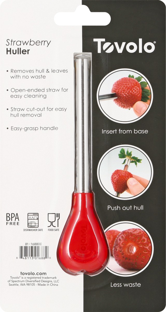 slide 3 of 10, Tovolo Push & Hull Strawberry Huller 1 ea, 1 ct