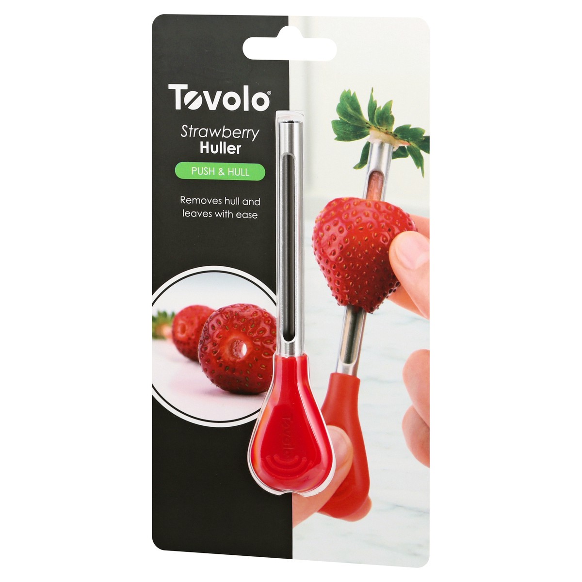 slide 7 of 10, Tovolo Push & Hull Strawberry Huller 1 ea, 1 ct