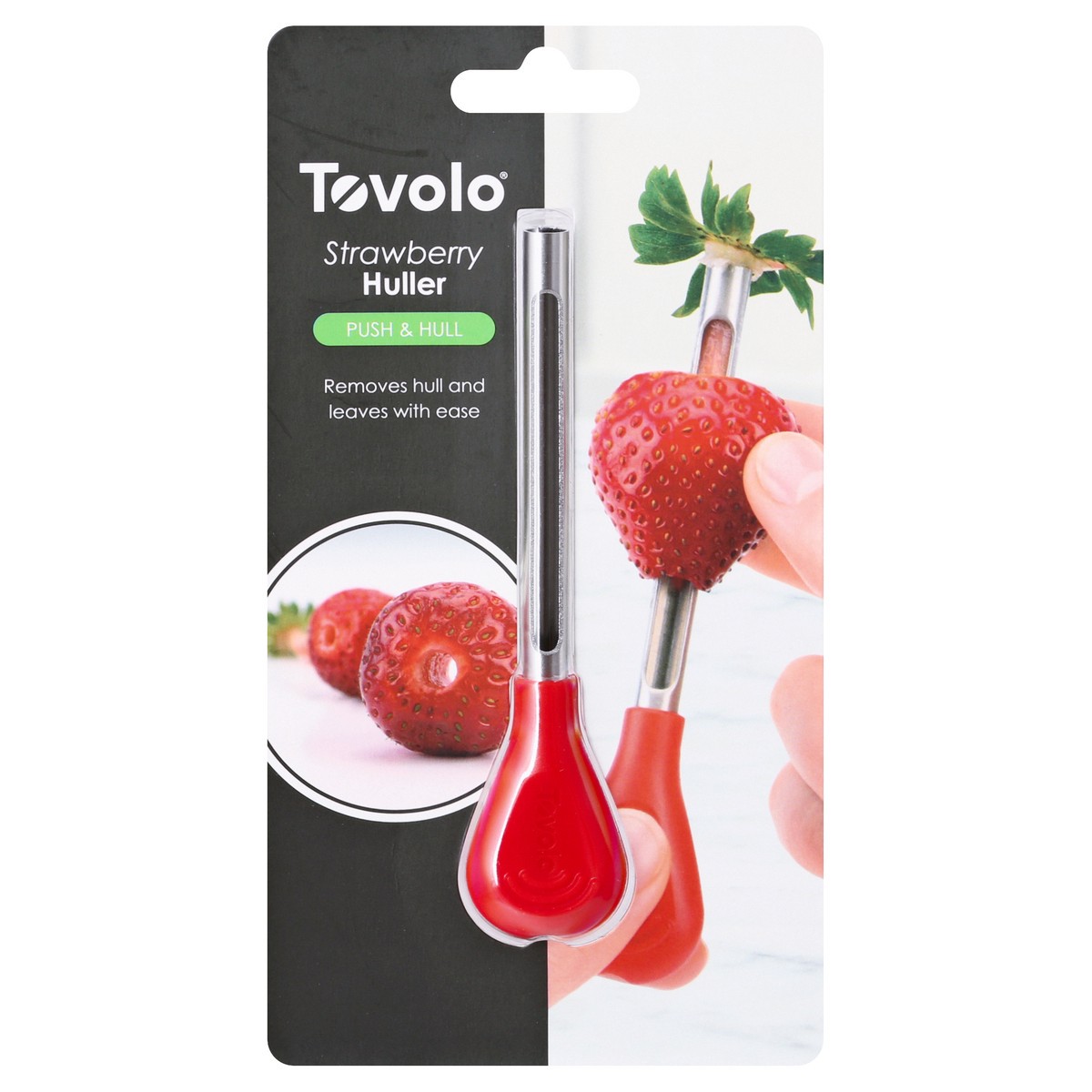 slide 10 of 10, Tovolo Push & Hull Strawberry Huller 1 ea, 1 ct