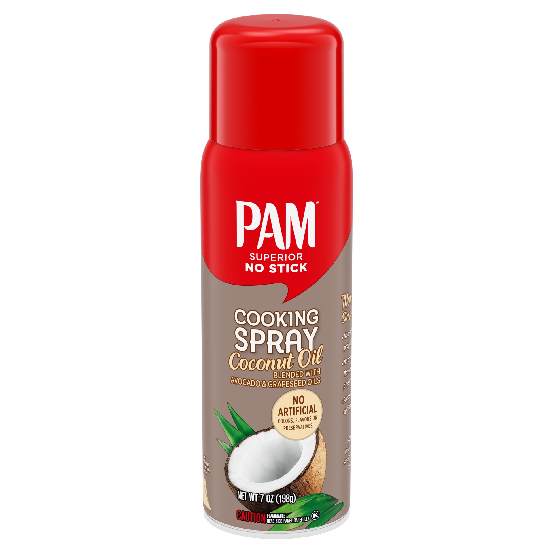 slide 1 of 8, Pam Spray Pump Coconut Oil Cooking Spray with Avocado Oil and Grapeseed Oil, 7 oz., 7 oz
