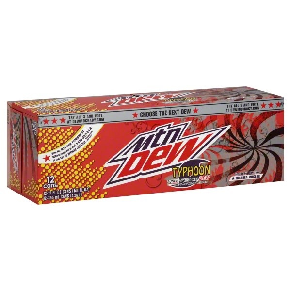 slide 1 of 1, Mountain Dew Soda, Punch of Tropical Dew - 12 oz, 12 oz