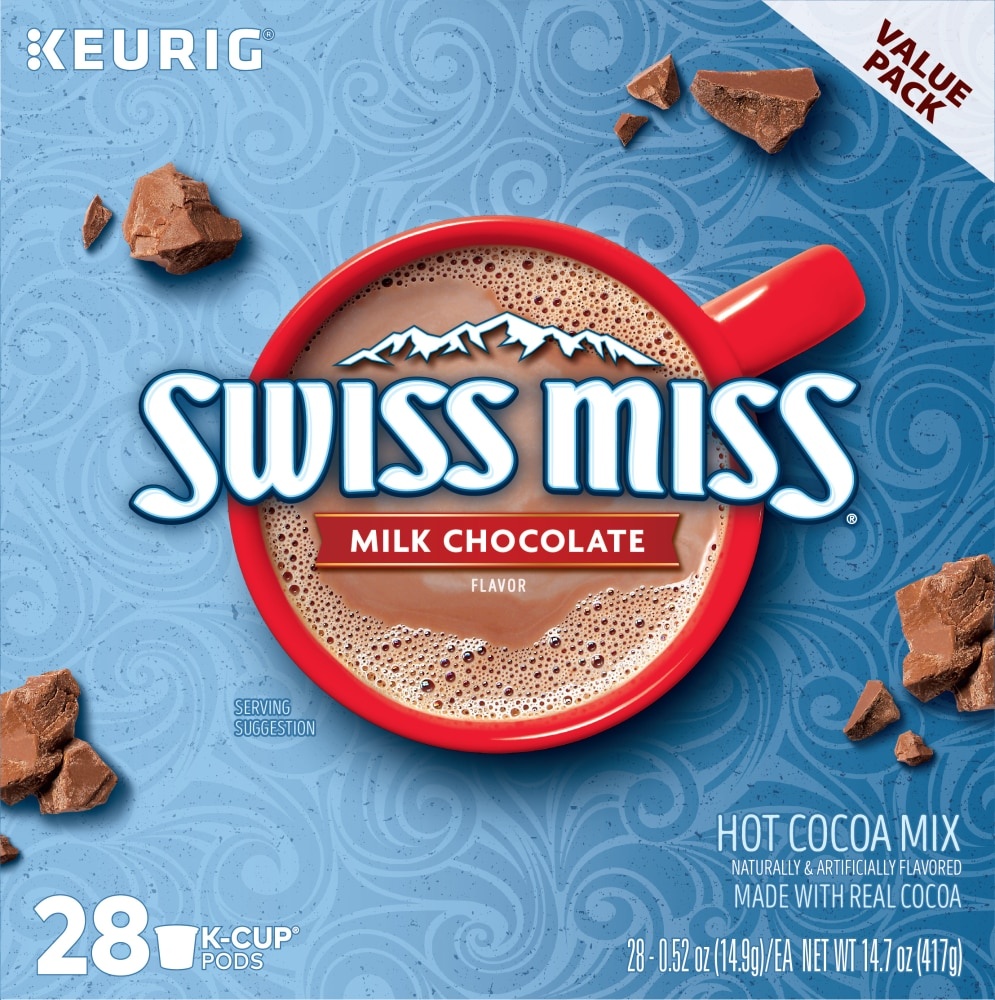 slide 1 of 1, Swiss Miss Milk Chocolate Hot Cocoa K-Cup Pods Value Pack, 28 ct