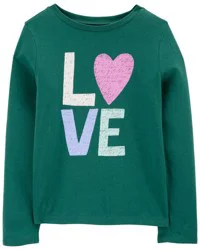 Carter's Kid Long-Sleeve Graphic Tee Green XL