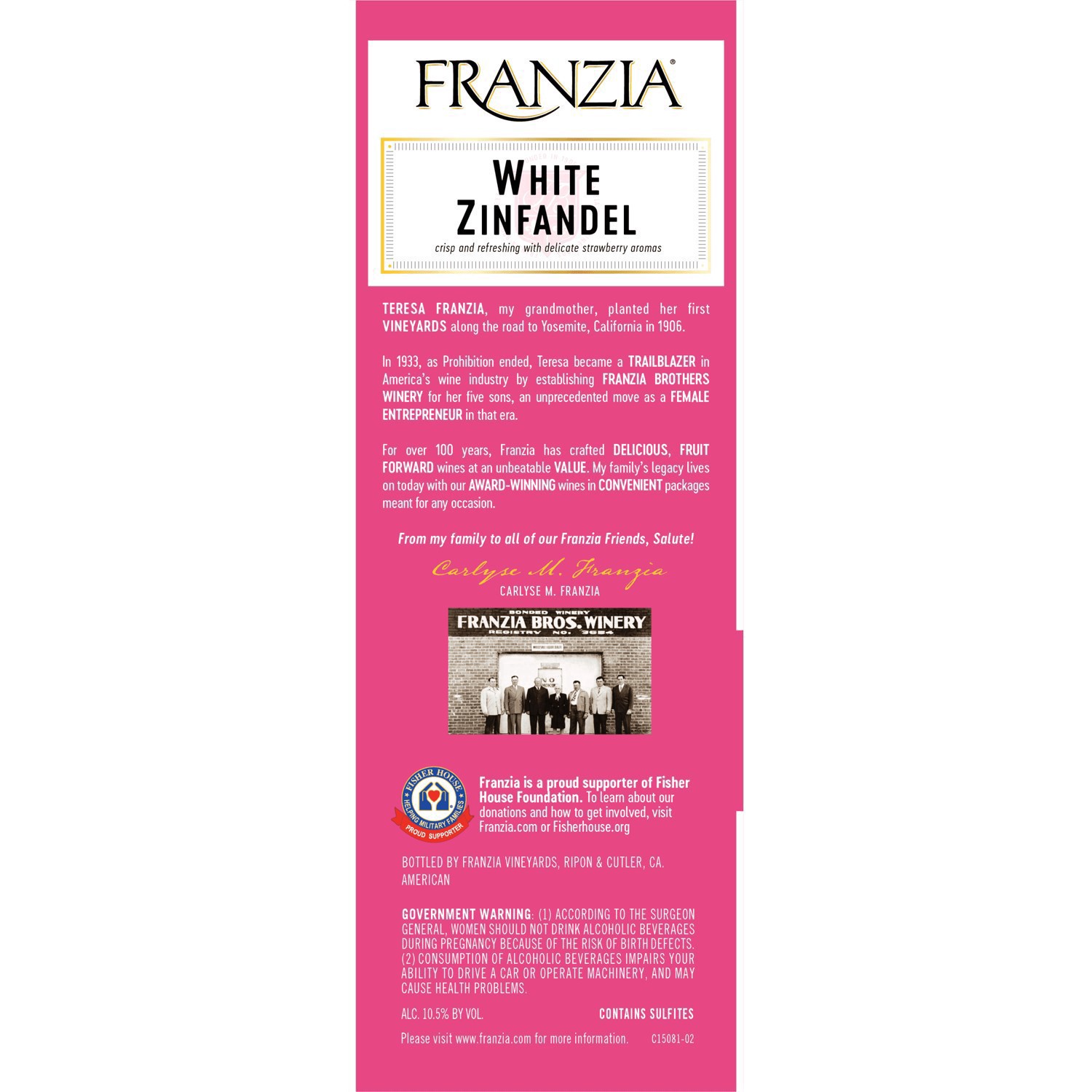 slide 8 of 8, Franzia White Zinfandel, 101.44 fl. oz