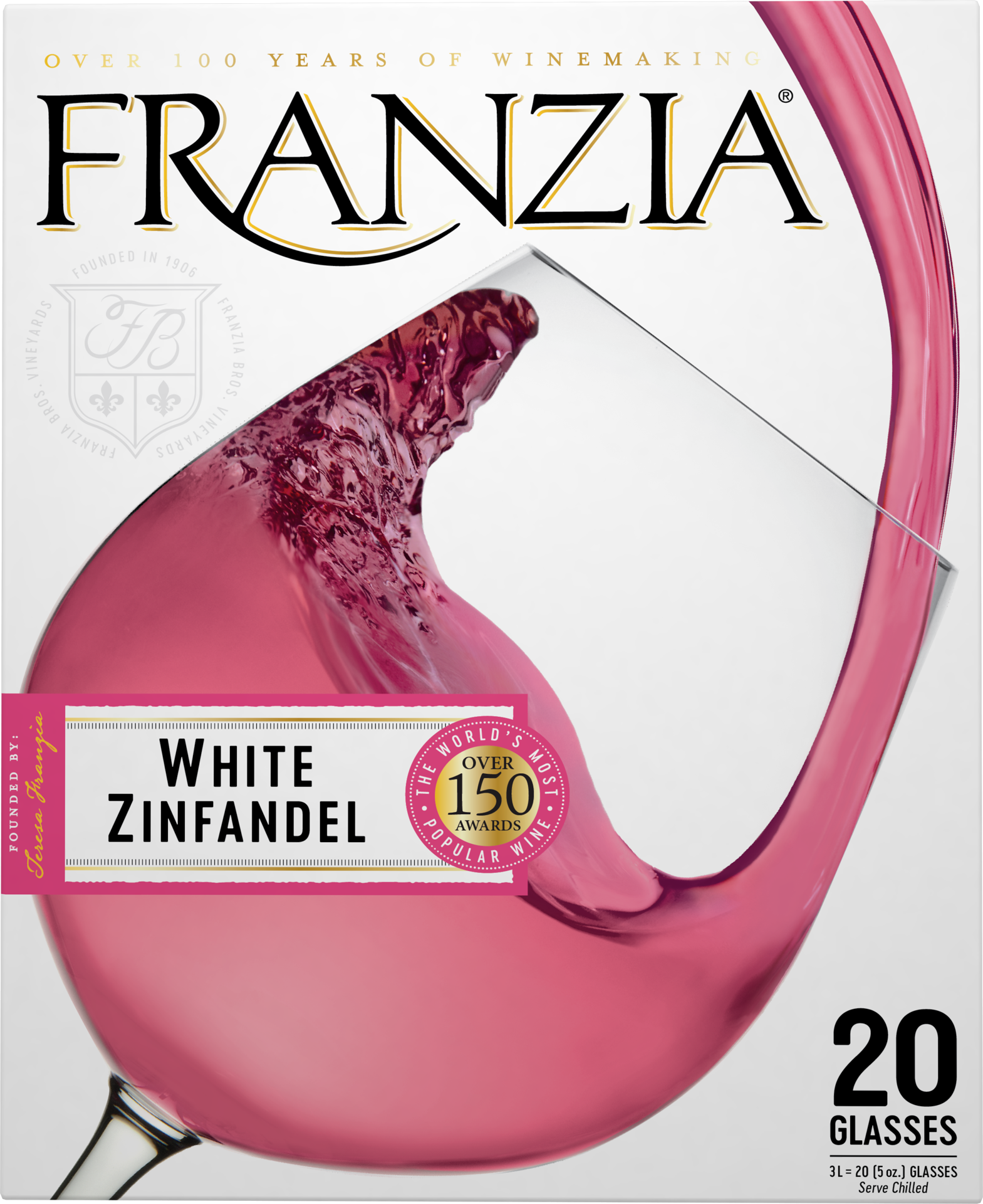 slide 5 of 8, Franzia White Zinfandel, 101.44 fl. oz