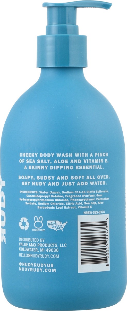 slide 12 of 13, Nudy Rudy Sea Salt Suds Body Wash, 16.9 fl oz
