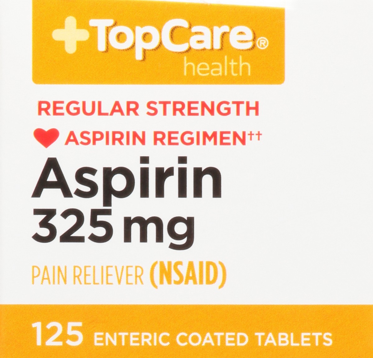 slide 9 of 9, Topcare Aspirin Enteric Coated, 125 ct