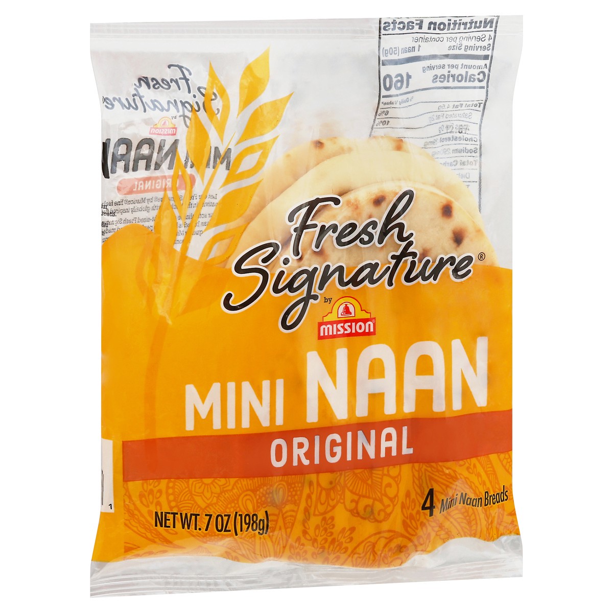 slide 2 of 9, Mission Fresh Signature Original Mini Naan Bread, 4 Count, 4 ct