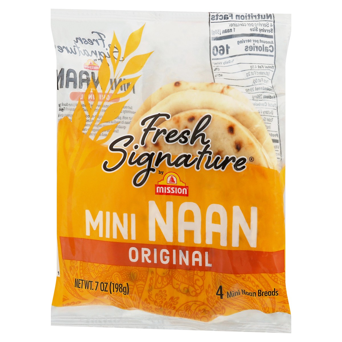 slide 6 of 9, Mission Fresh Signature Original Mini Naan Bread, 4 Count, 4 ct