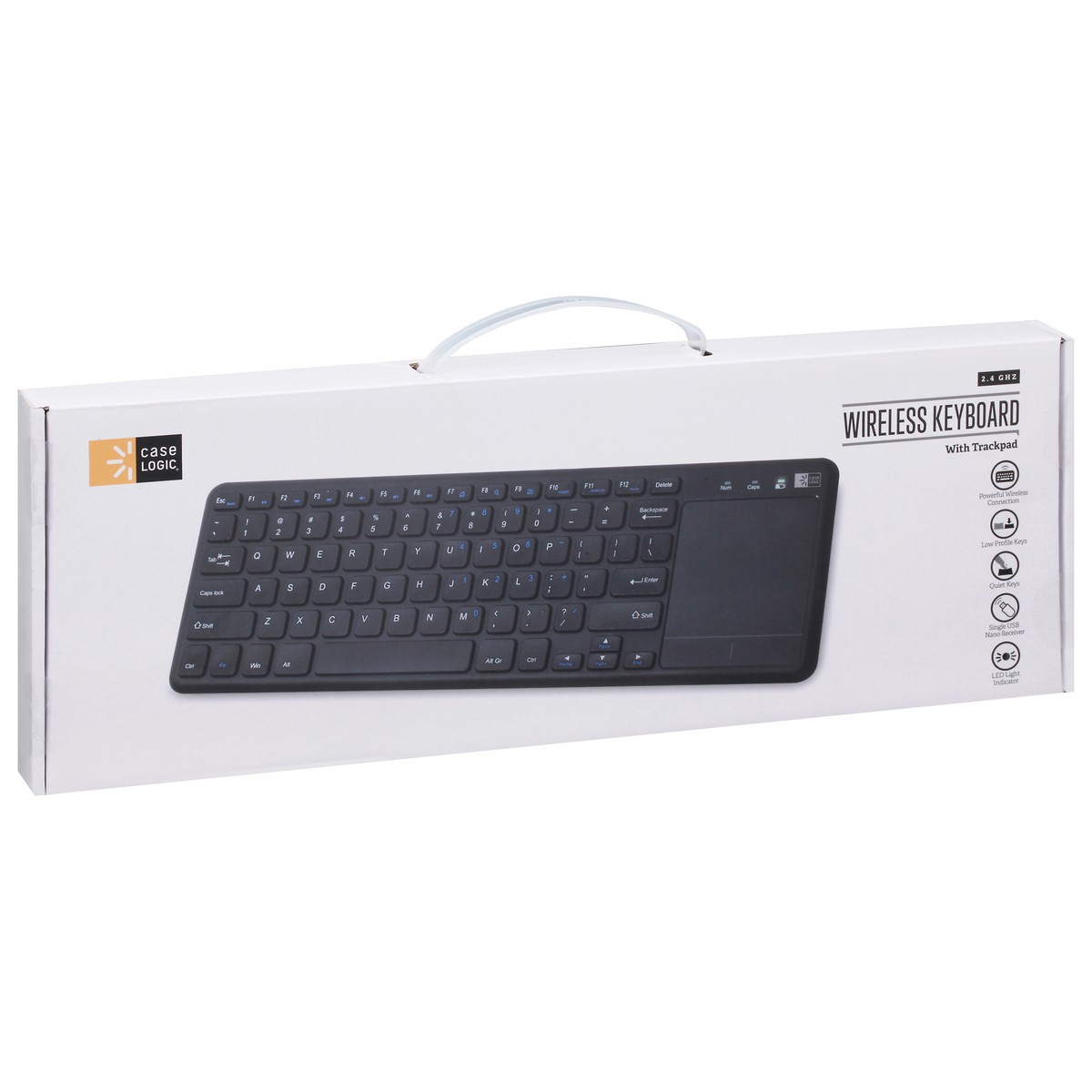 slide 7 of 9, Case Logic Black Wireless Keyboard with Trackpad, 1 ct