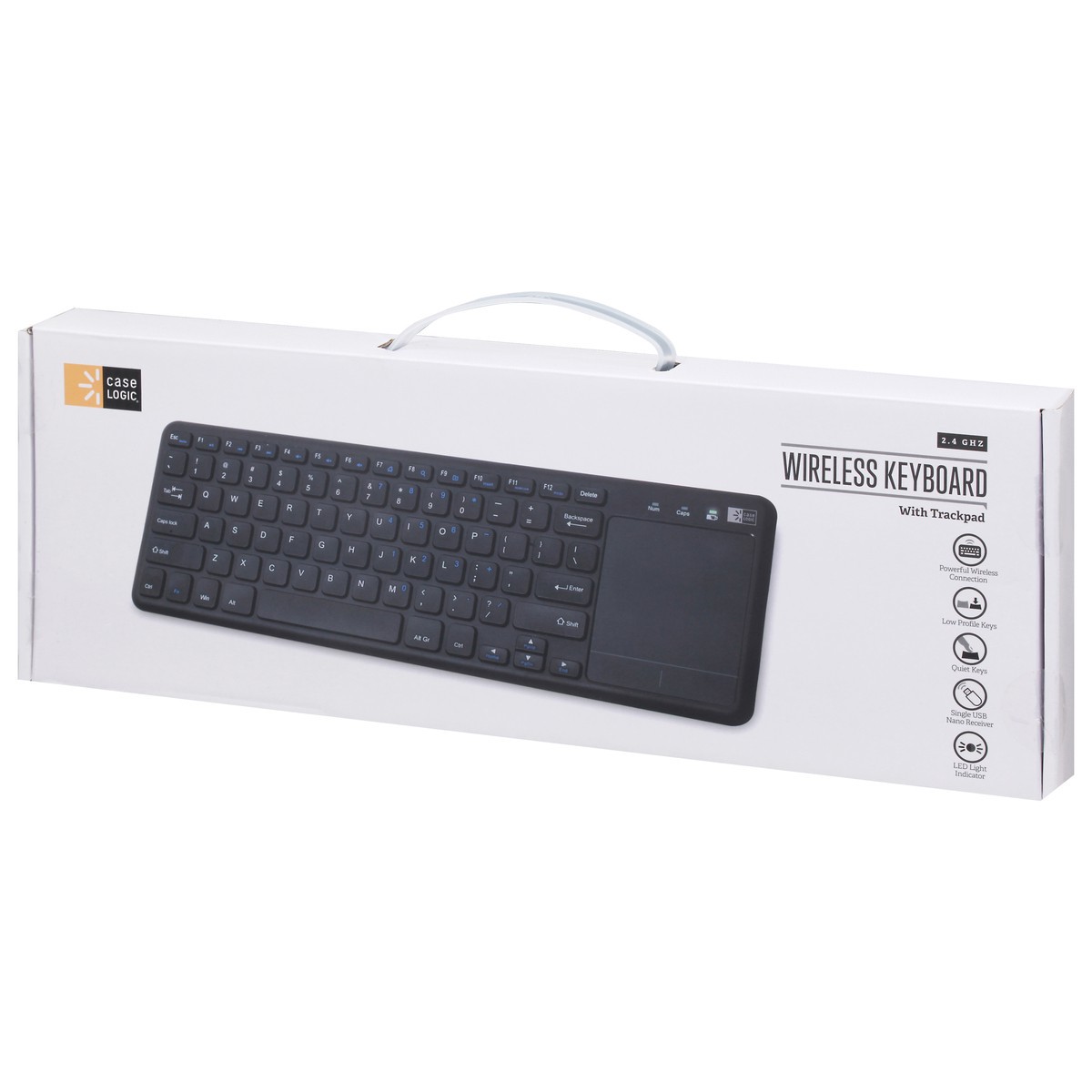 slide 4 of 9, Case Logic Black Wireless Keyboard with Trackpad, 1 ct