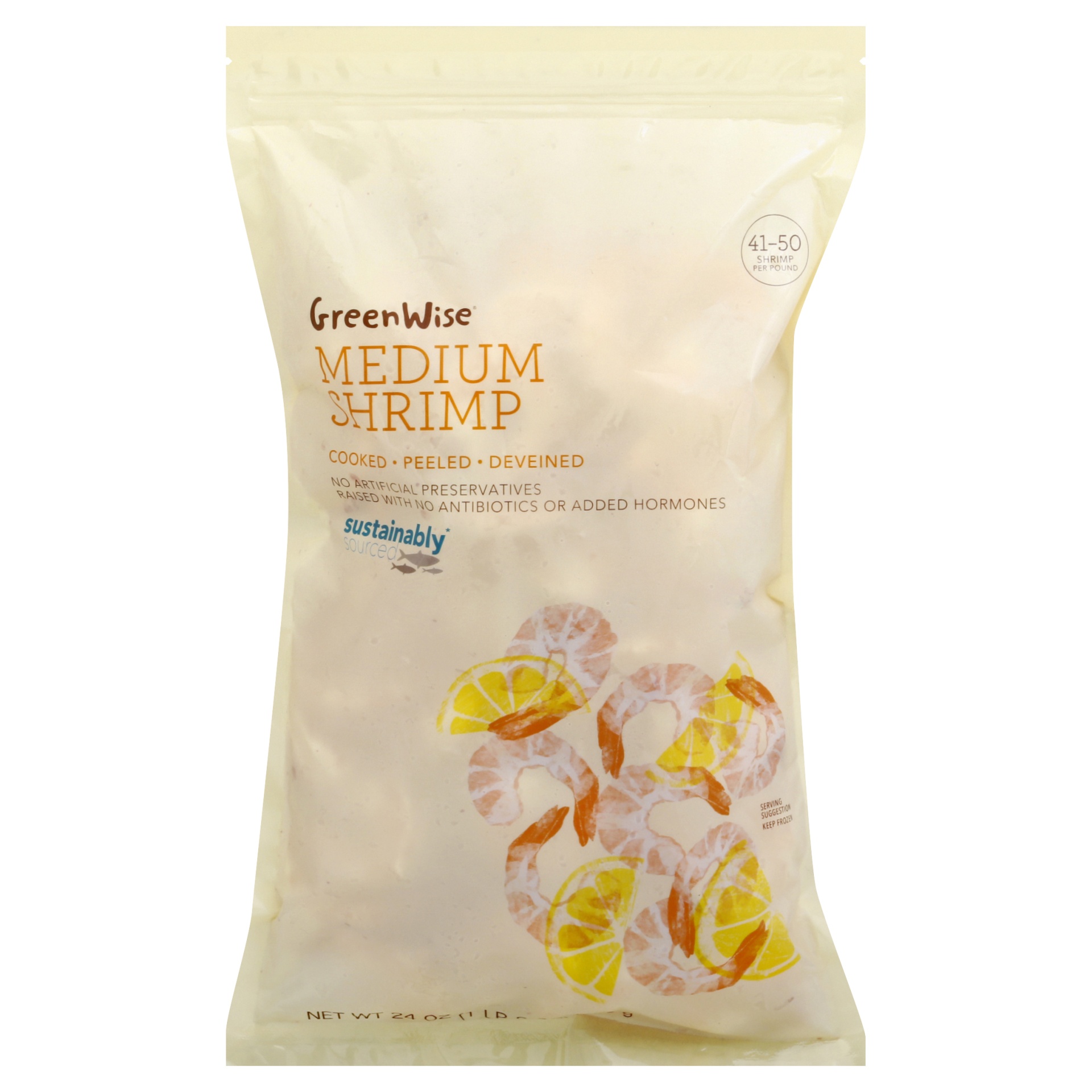 slide 1 of 1, GreenWise Medium Shrimp, 24 oz