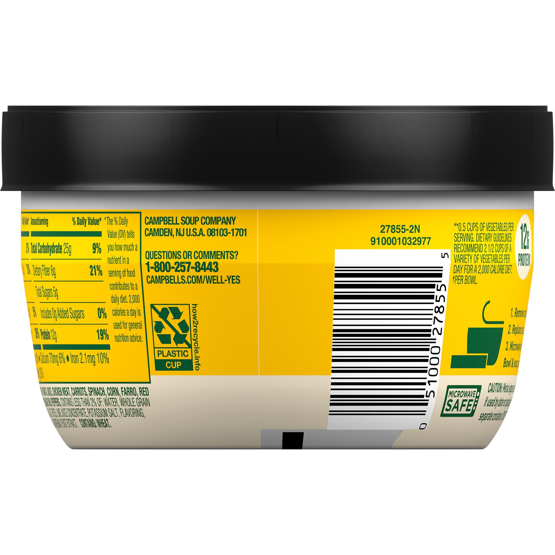 slide 2 of 5, Campbell's Well Yes! Power Soup Bowl Southwest Style Chicken Soup, 11.1 Oz Microwavable Bowl, 11.1 oz