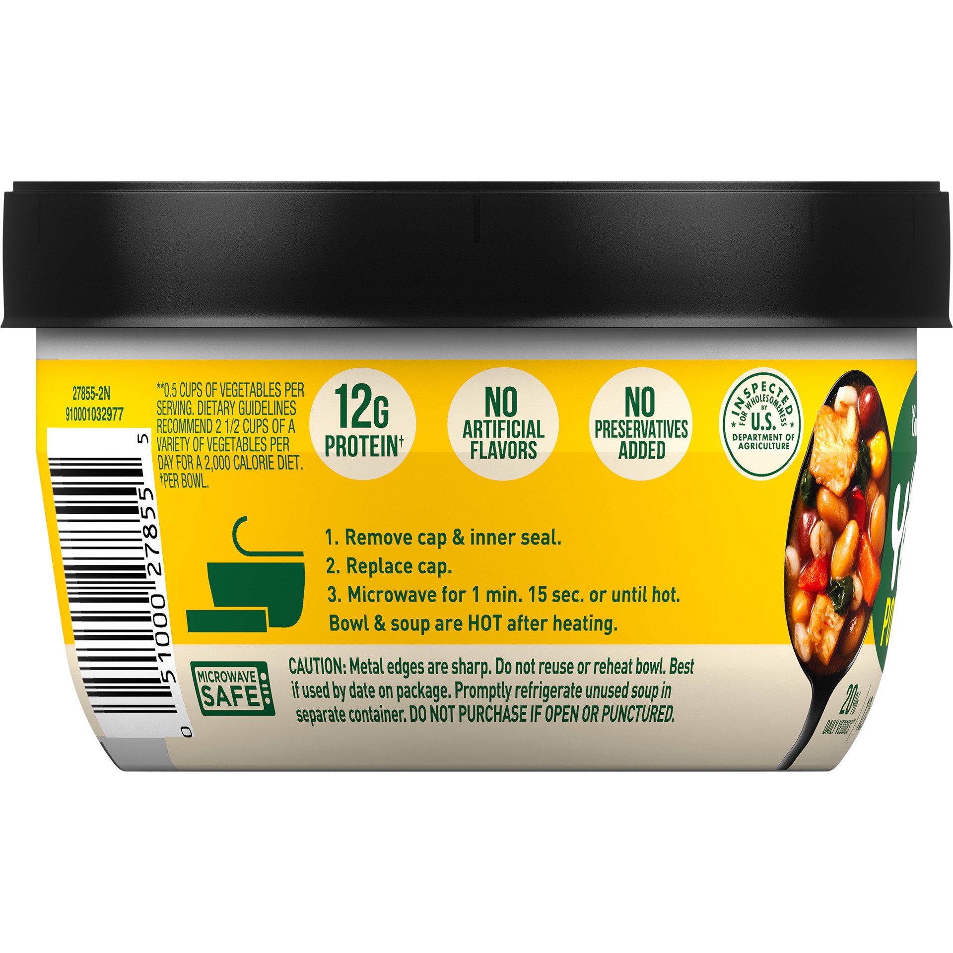 slide 5 of 5, Campbell's Well Yes! Power Soup Bowl Southwest Style Chicken Soup, 11.1 Oz Microwavable Bowl, 11.1 oz