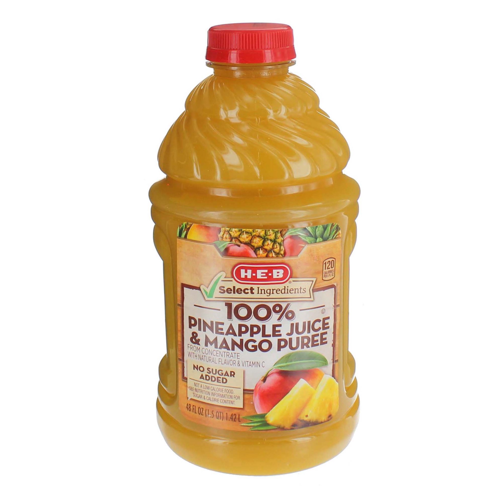 slide 1 of 1, H-E-B Its Juice 100% Pineapple Mango Juice - 48 fl oz, 48 fl oz