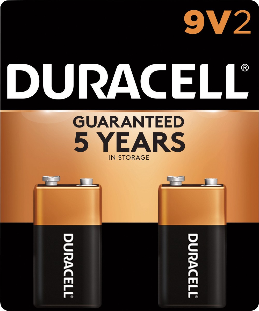 slide 6 of 8, Duracell CopperTop 9V Alkaline Batteries, 2 ct