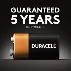Duracell Coppertop Battery Alkaline Duralock 9V