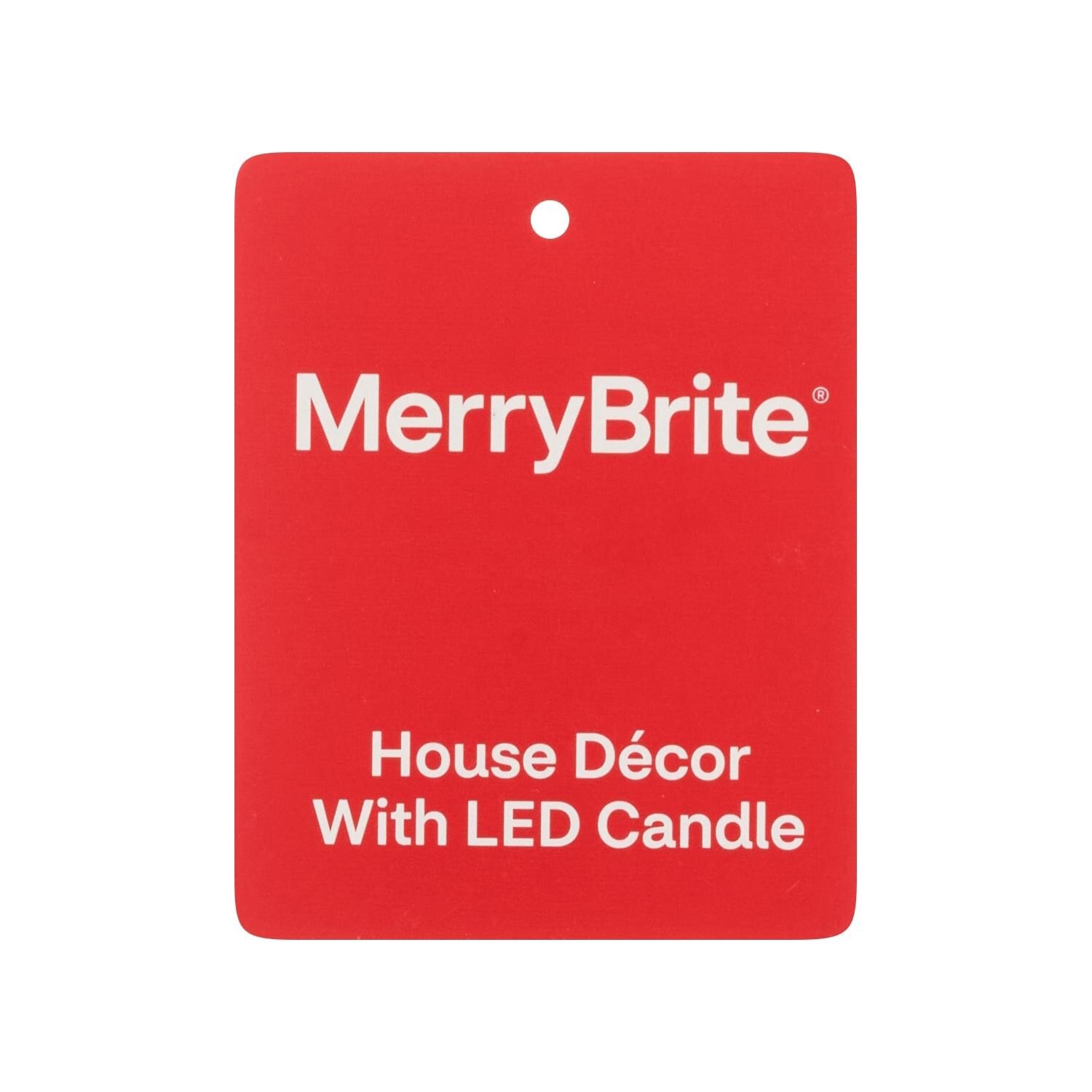 slide 2 of 4, Merry Brite Metal House With Led Candle, 8.9 In, 1 ct