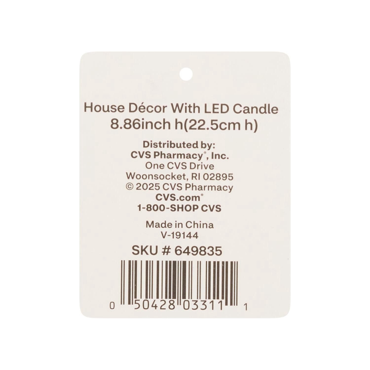 slide 3 of 4, Merry Brite Metal House With Led Candle, 8.9 In, 1 ct