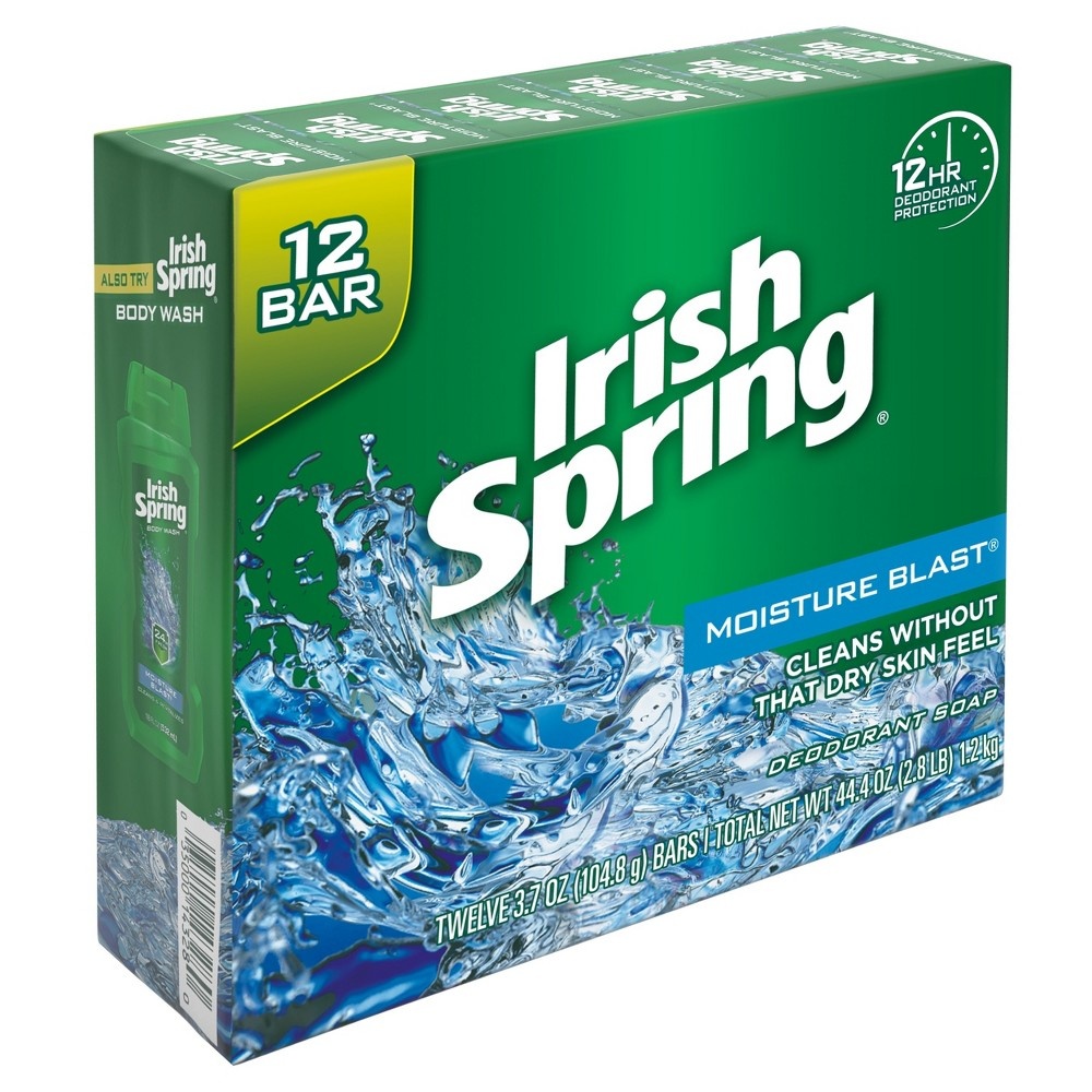 Irish Spring Moisture Blast Bar Soap 12 ct | Shipt