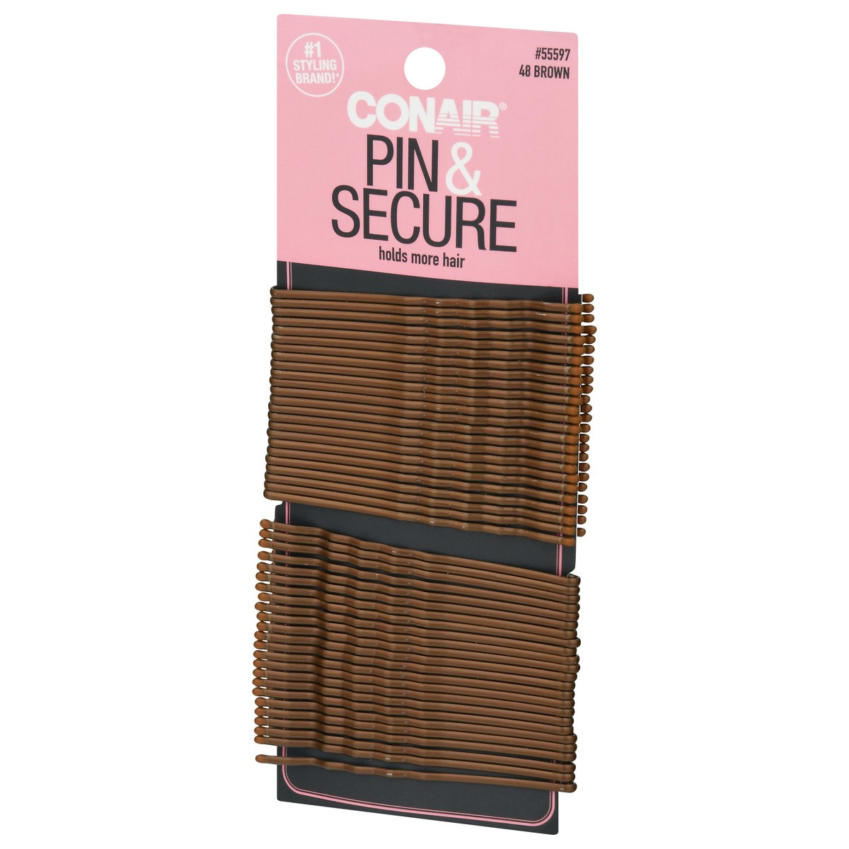 slide 7 of 9, Conair Brown Pin & Secure 48 ea, 48 ct