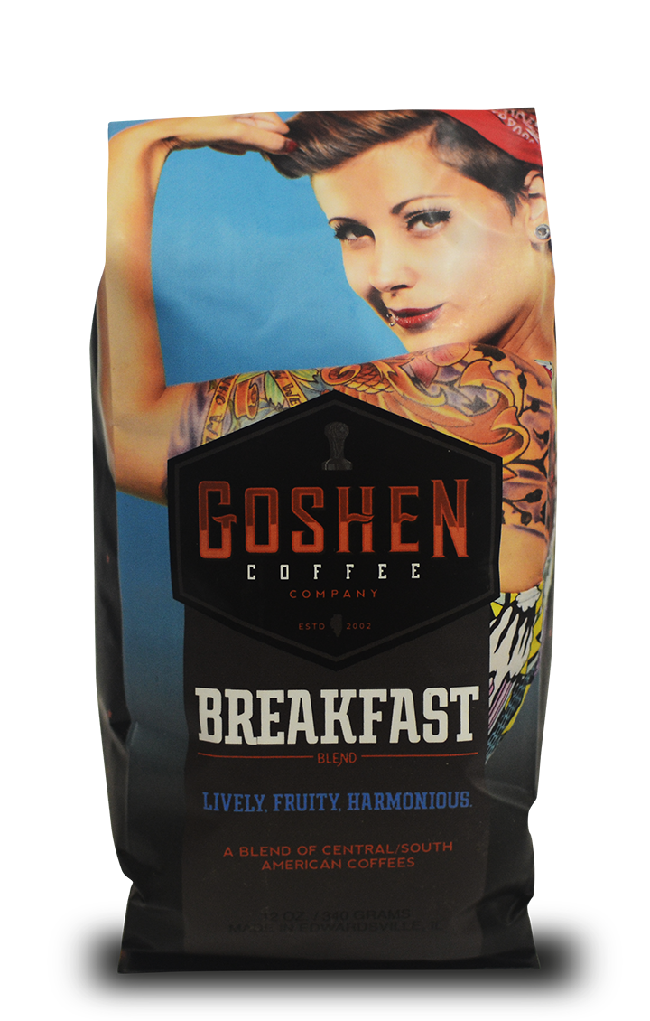 slide 1 of 1, Goshen Breakfast Roast Coffee, 12 oz