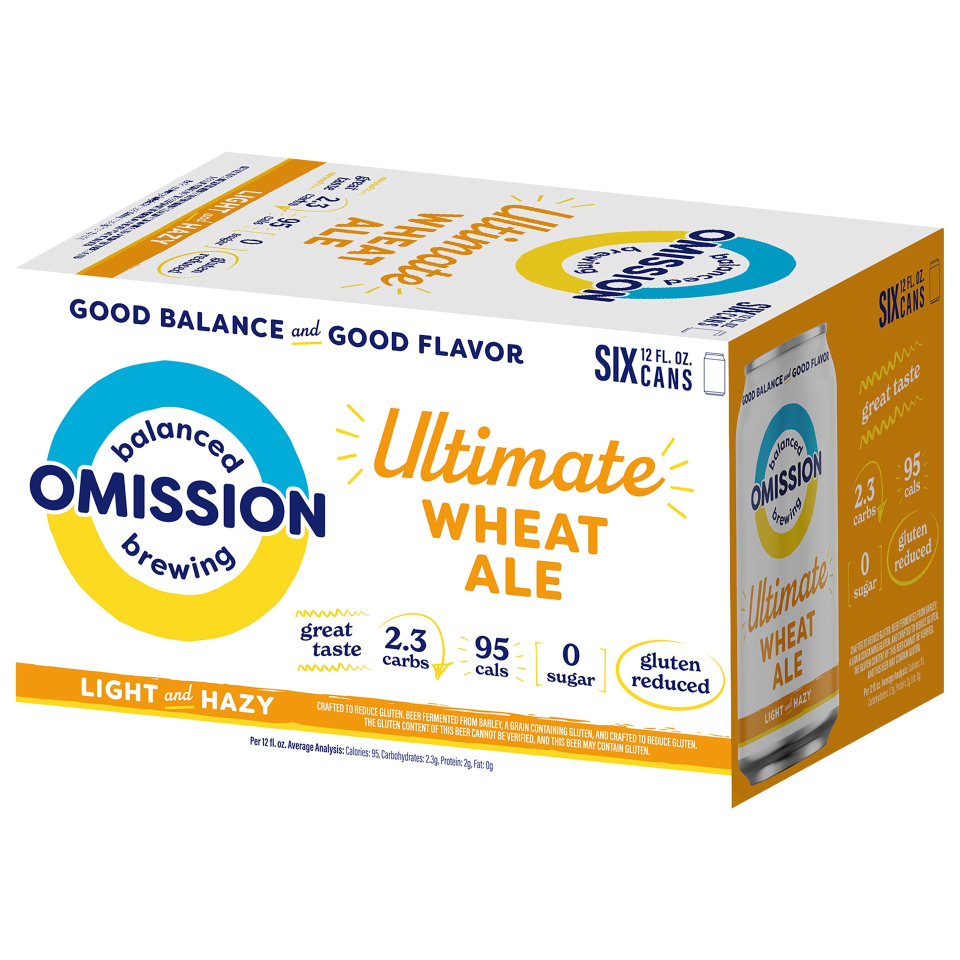 slide 2 of 3, Omission Balanced Brewing Ultimate Wheat Ale, 12 Fl. Oz. Cans, 4.6% Abv, 6 ct; 12 oz