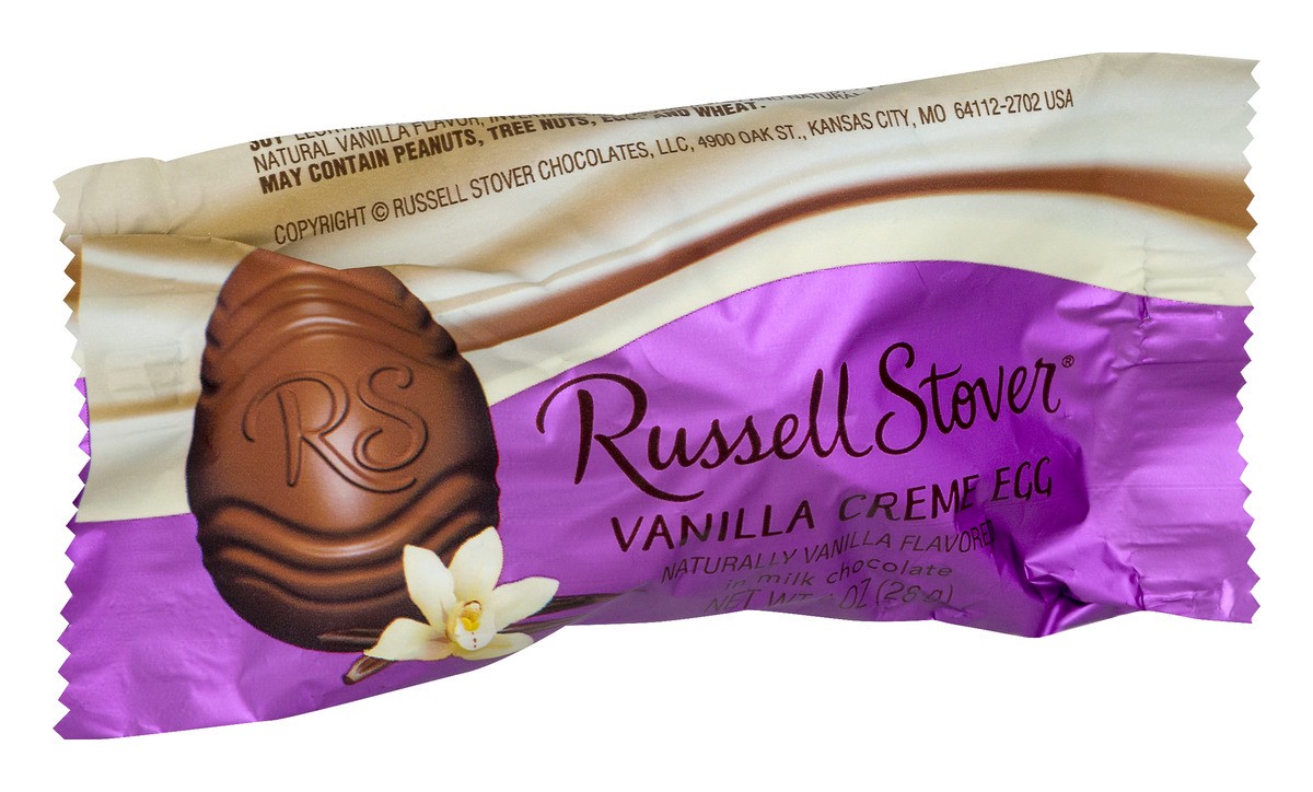 slide 2 of 9, Russell Stover Vanilla Creme Egg In Milk Chocolate, 1 oz