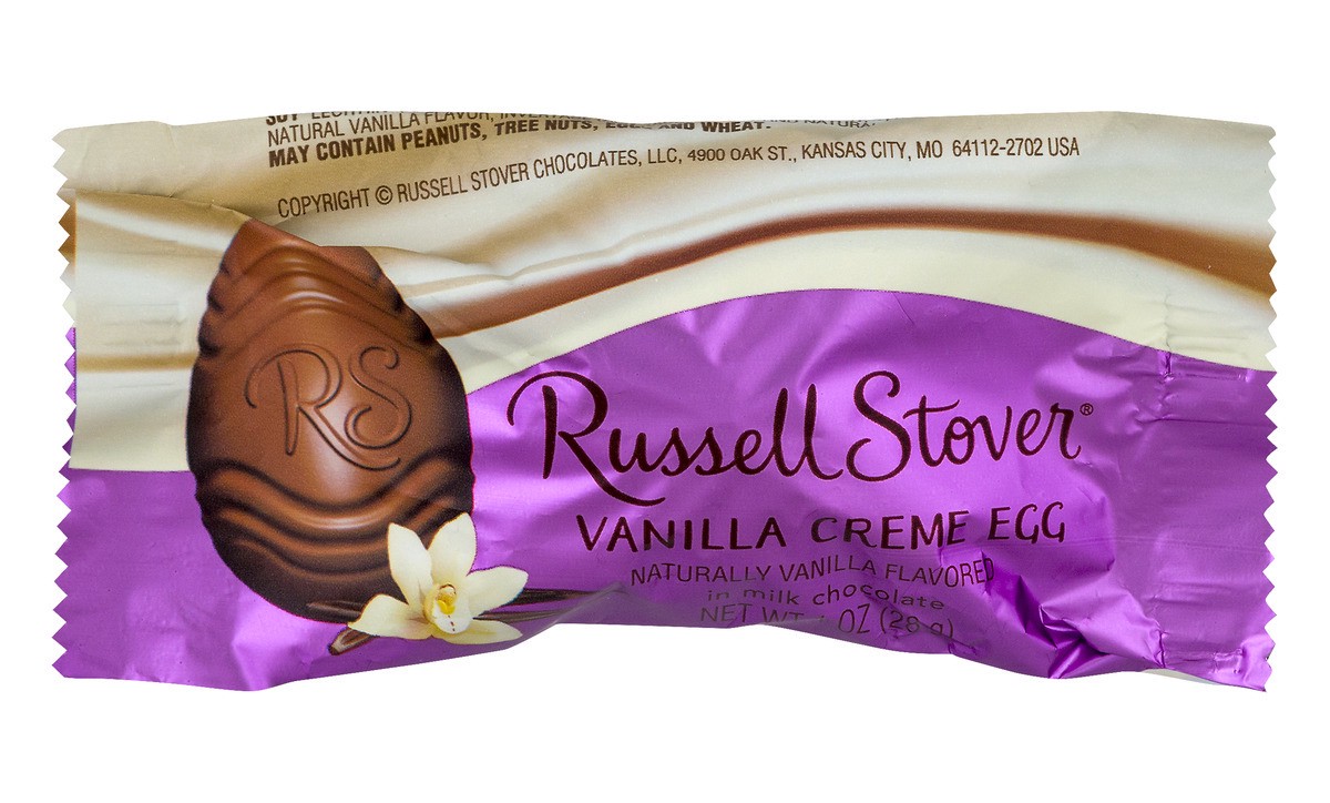 slide 1 of 9, Russell Stover Vanilla Creme Egg In Milk Chocolate, 1 oz