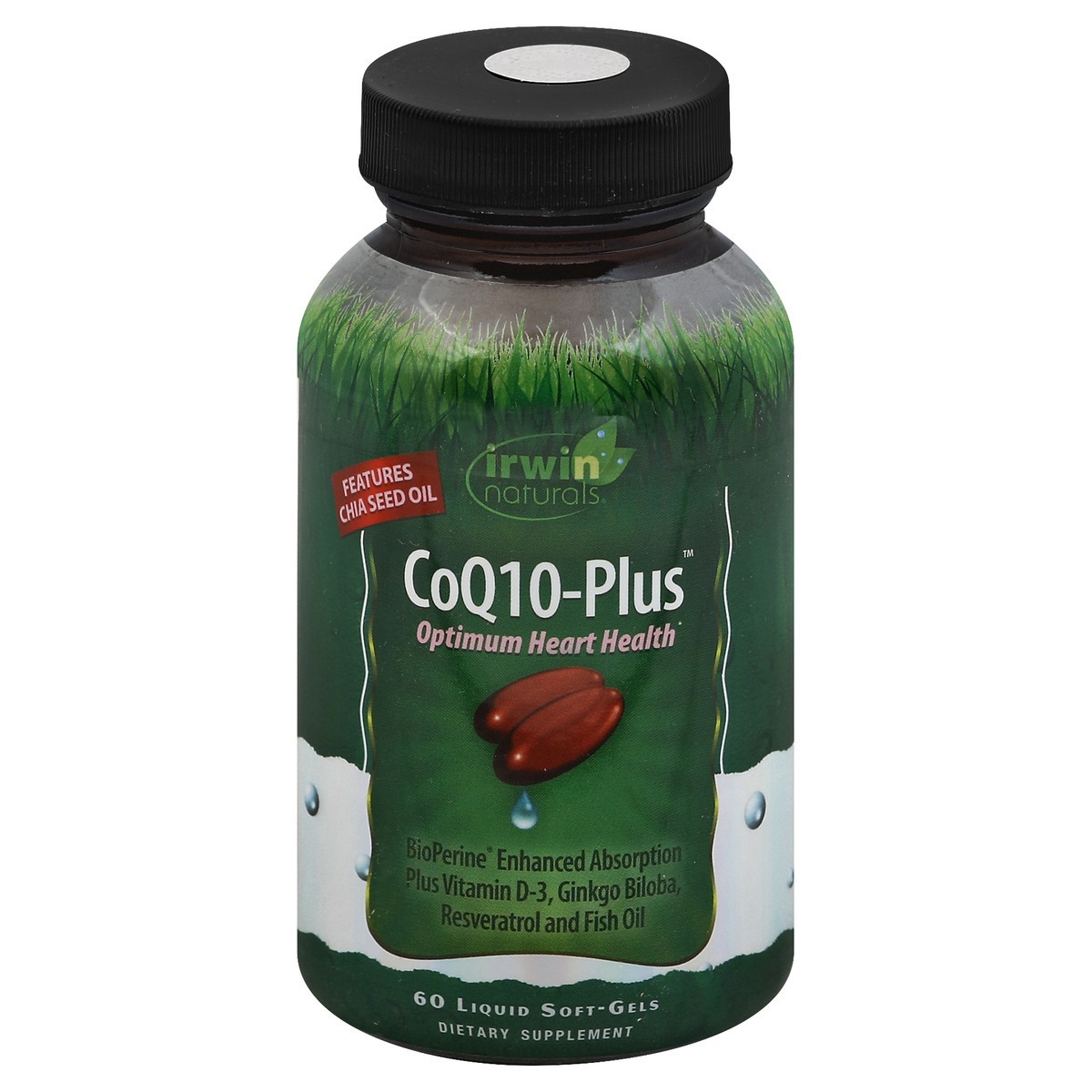 slide 2 of 3, Irwin Naturals Coq10-plus Optimum Heart Health, 60 ct