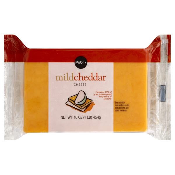 slide 1 of 1, Publix Mild Cheddar Cheese, 16 oz