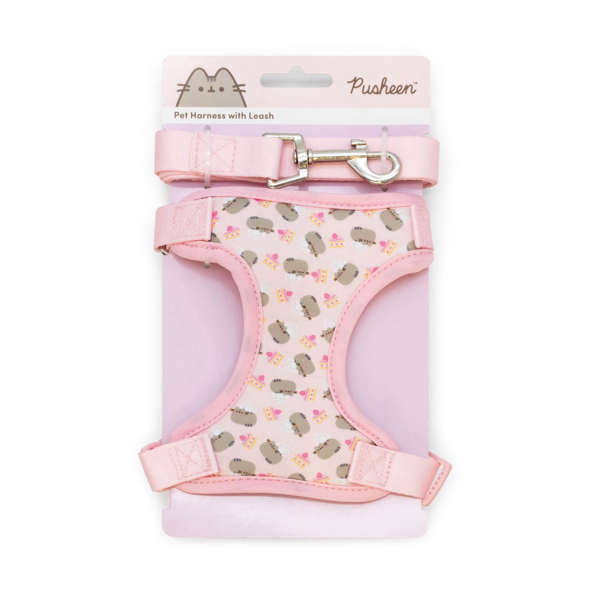 slide 1 of 1, Pusheen Pink Cake Cat Harness & Leash, 1 ct