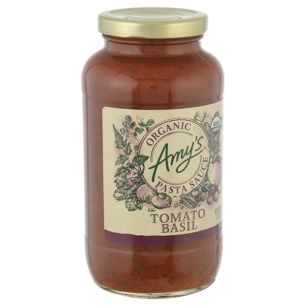 slide 2 of 12, Amy's Amys Organic Pasta Sauce Tomato Basil, 25.5 oz