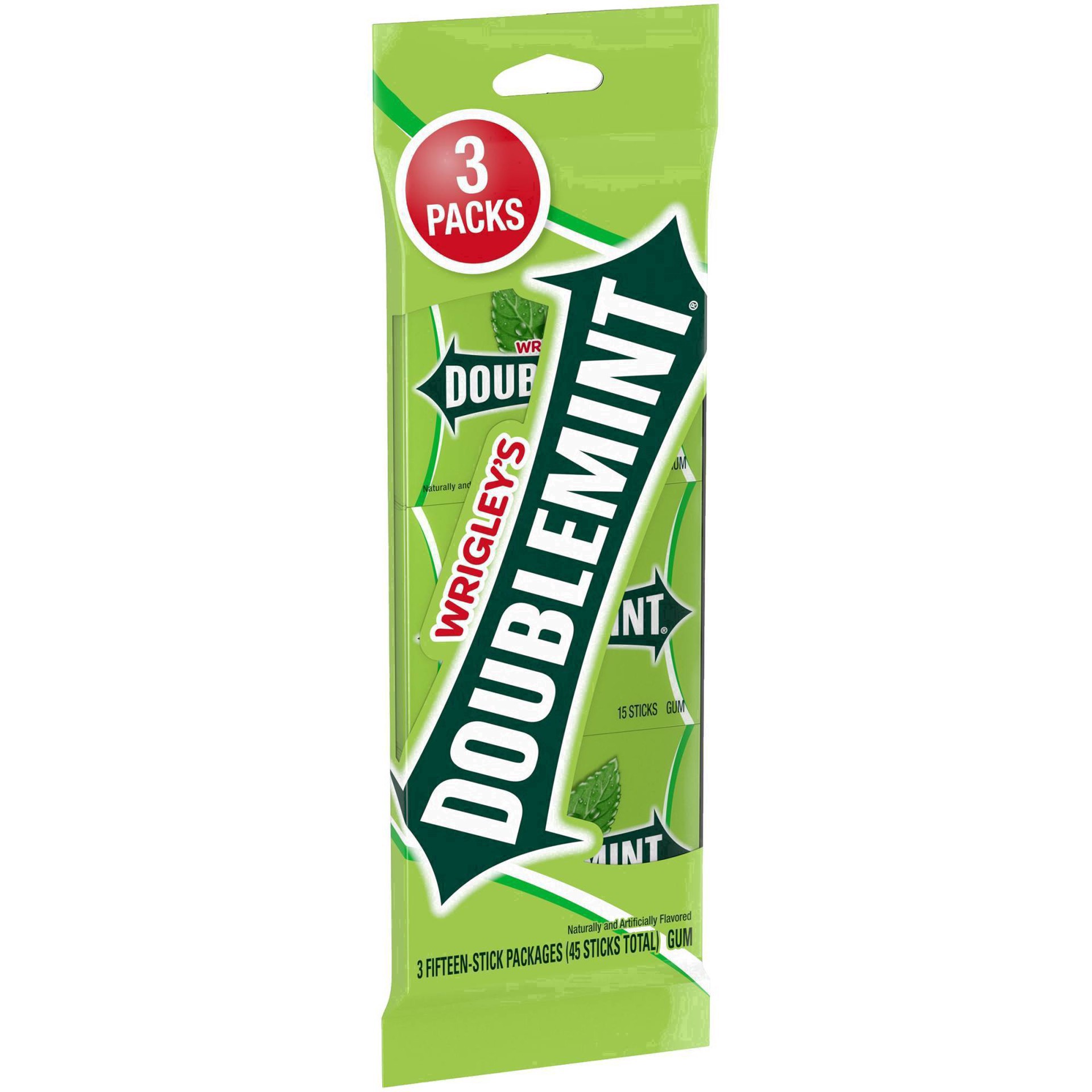 slide 100 of 134, Doublemint WRIGLEY'S DOUBLEMINT Bulk Chewing Gum, Value Pack, 15 ct (3 Pack), 45 ct